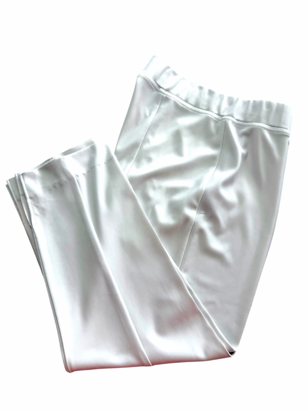 Joseph Ribkoff White Pull On Knit Pants Size 14 Cropped Straight Dress Work - Picture 5 of 12